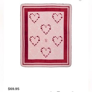 Victoria’s Secret Heart Patterned Blanket